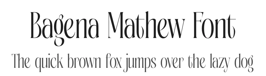 Bagena Mathew Font by timelesstype.co — Display Font