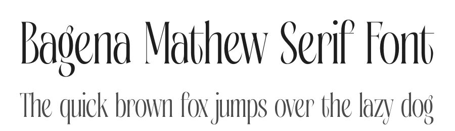 Bagena Mathew Serif Font by timelesstype.co — Display Font