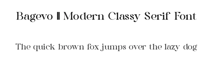 Bagevo || Modern Classy Serif Font by ErmediaStudio — Display Font