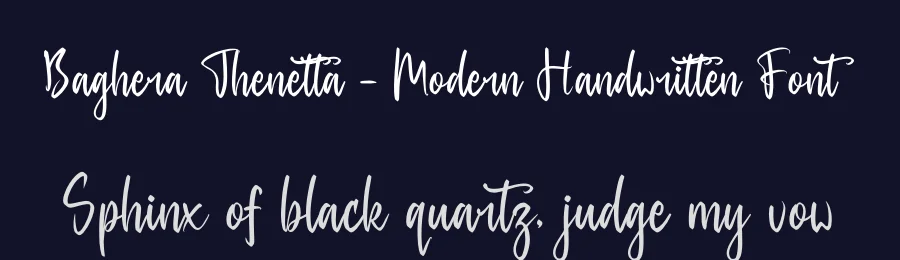 Baghera Thenetta – Modern Handwritten Font by stylishtype.co — Script Handwritten Font — thumbnail 2
