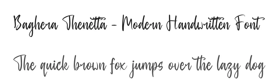 Baghera Thenetta – Modern Handwritten Font by stylishtype.co — Script Handwritten Font