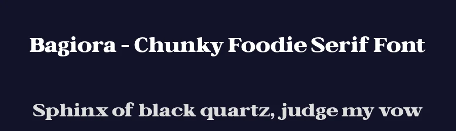 Bagiora – Chunky Foodie Serif Font by Casloop Studio — Decorative Font — thumbnail 2