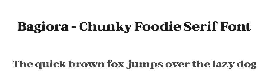 Bagiora – Chunky Foodie Serif Font by Casloop Studio — Decorative Font