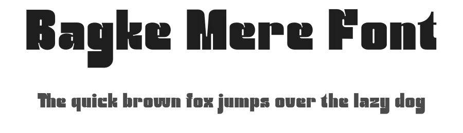 Bagke Mere Font by rvandtype — Display Font