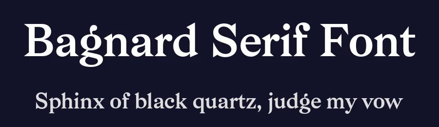 Bagnard Serif Font by Eric Schrijver — Sans Serif Font — thumbnail 2