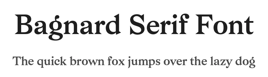 Bagnard Serif Font by Eric Schrijver — Sans Serif Font