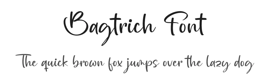 Bagtrich Font by grahatype — Script Handwritten Font
