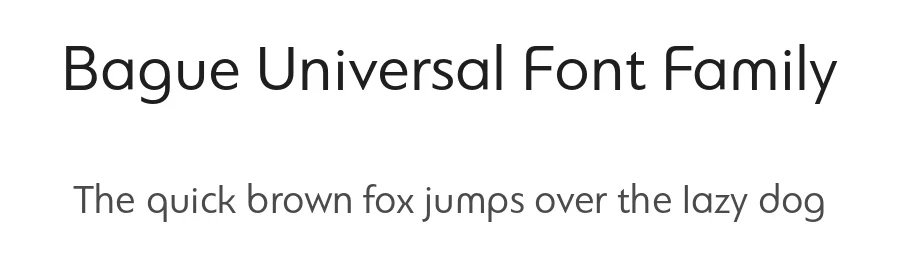 Bague Universal Font Family by Panos Vassiliou — Display Font