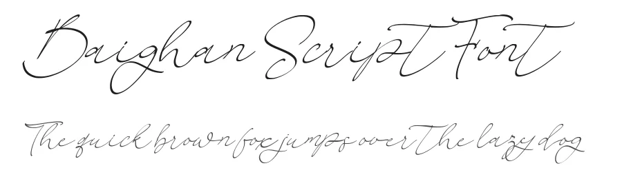Baighan Script Font by Pineungtype — Script Handwritten Font