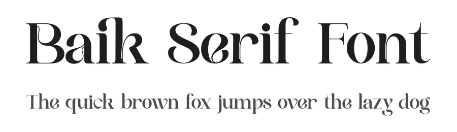 Baik Serif Font by zaain type — Serif Font
