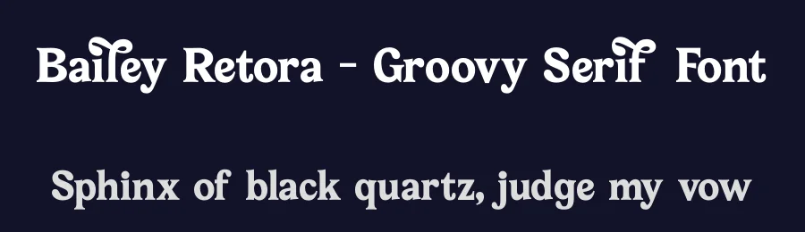 Bailey Retora – Groovy Serif Font by timelesstype.co — Display Font — thumbnail 2