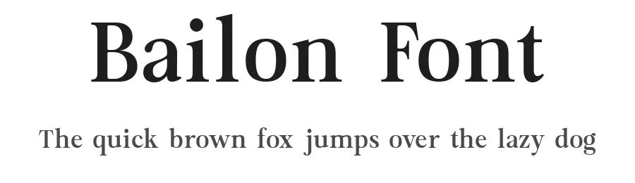 Bailon Font by zafira.type β Serif Font