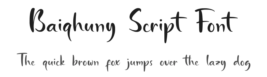 Baiqhuny Script Font by enxyclo — Script Handwritten Font