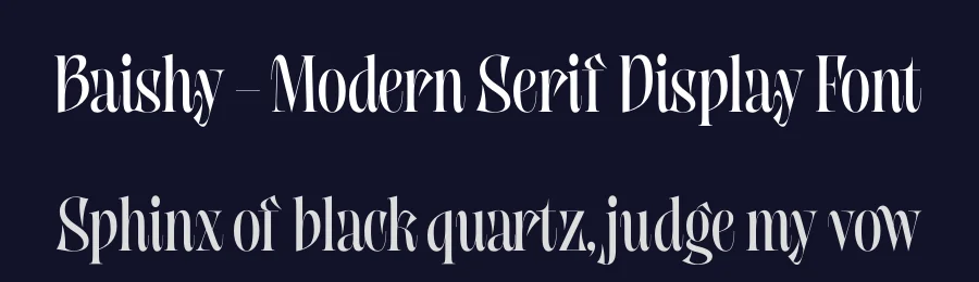 Baishy – Modern Serif Display Font by timelesstype.co — Display Font — thumbnail 2
