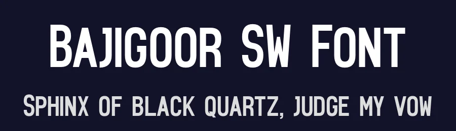 Bajigoor SW Font by onne — Sans Serif Font — thumbnail 2