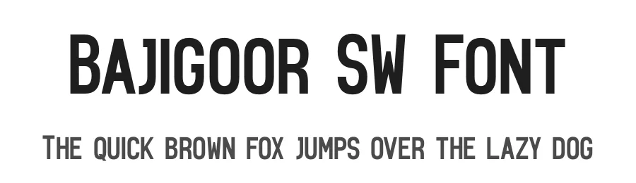 Bajigoor SW Font by onne — Sans Serif Font