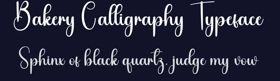 Bakery Calligraphy Typeface by creativeletter — Script Handwritten Font — thumbnail 2