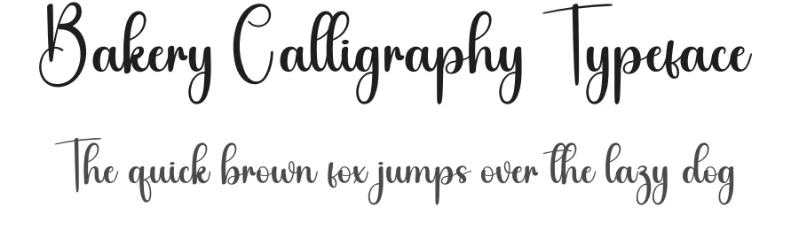 Bakery Calligraphy Typeface by creativeletter — Script Handwritten Font