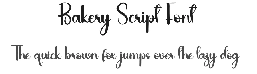 Bakery Script Font by andikastudio — Script Handwritten Font