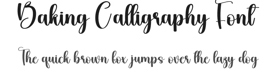 Baking Calligraphy Font by andikastudio — Script Handwritten Font