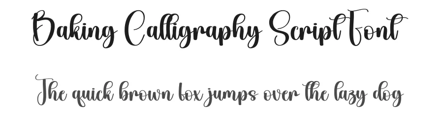 Baking Calligraphy Script Font by creativeletter — Script Handwritten Font