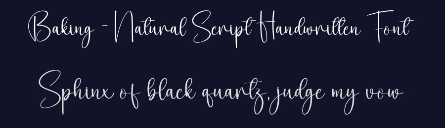 Baking – Natural Script Handwritten Font by creativeletter — Script Handwritten Font — thumbnail 2