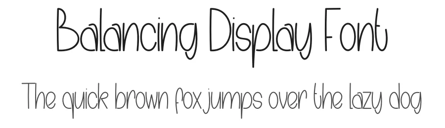 Balancing Display Font by andikastudio — Display Font