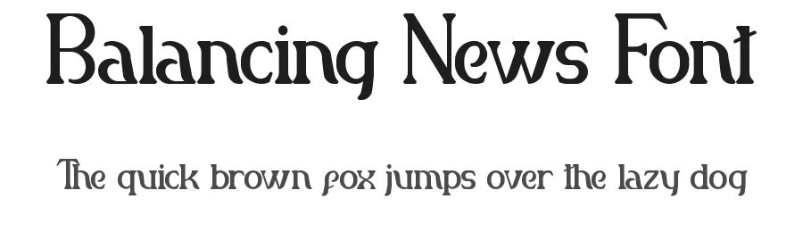 Balancing News Font by nihstudio — Serif Font