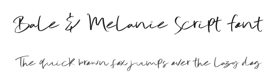 Bale & Melanie Script Font by andika fez — Script Handwritten Font