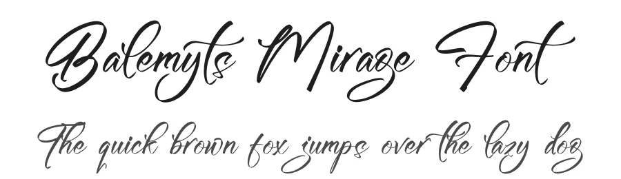 Balemyts Mirage Font by glorytype — Script Handwritten Font