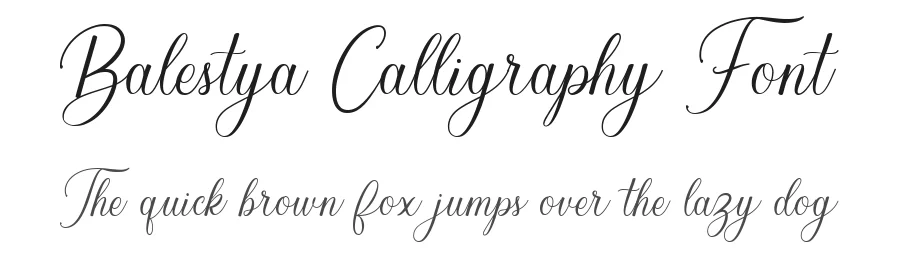 Balestya Calligraphy Font by sizimon β Display Font