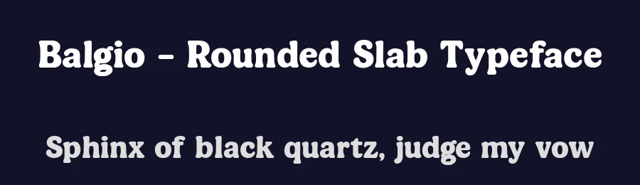 Balgio – Rounded Slab Typeface by syauqistudio — Display Font — thumbnail 2