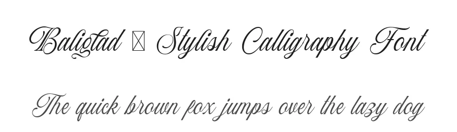 Baliglad – Stylish Calligraphy Font by Honestype — Script Handwritten Font
