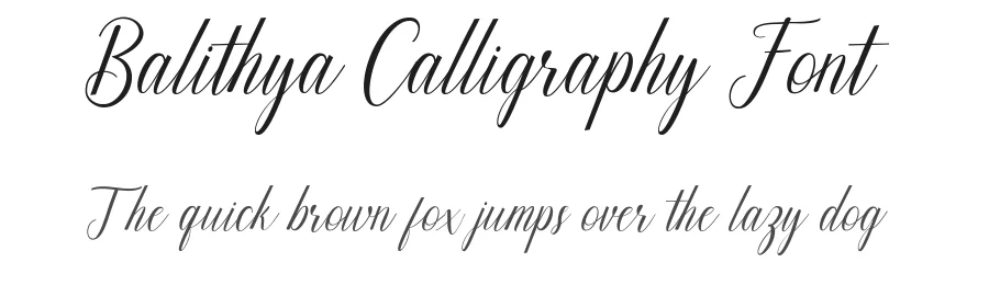 Balithya Calligraphy Font by josstype β Script Handwritten Font