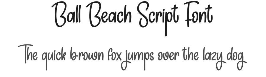 Ball Beach Script Font by creativeletter — Script Handwritten Font