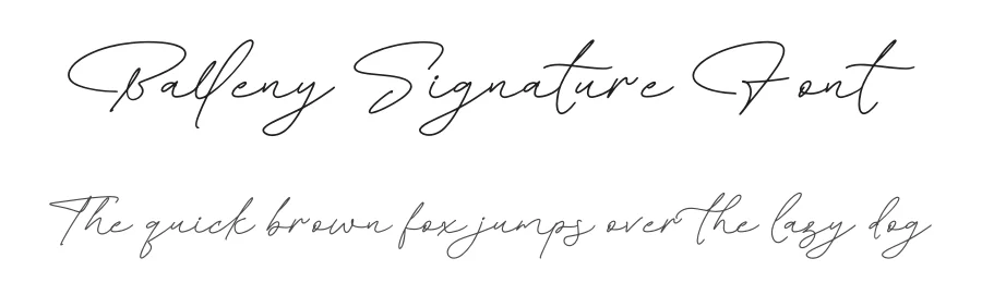Balleny Signature Font by glorytype — Script Handwritten Font