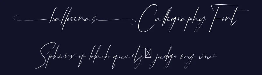 Ballerinas Calligraphy Font by CalligraphyFonts.net — Script Handwritten Font — thumbnail 2