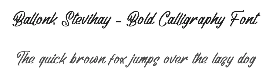 Ballonk Stevihay – Bold Calligraphy Font by stylishtype.co — Script Handwritten Font
