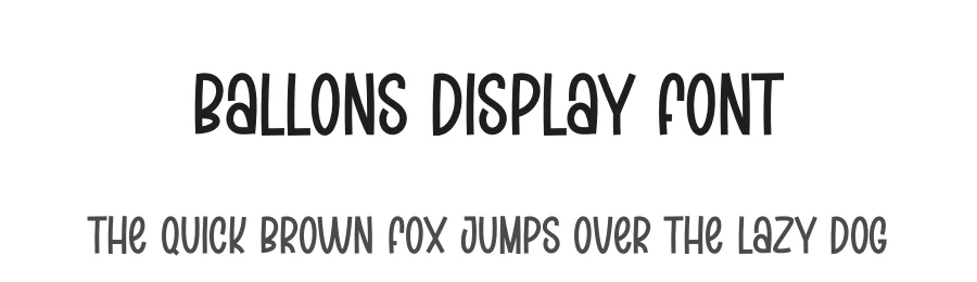 Ballons Display Font by creativeletter — Display Font