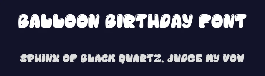 Balloon Birthday Font by imamfathoni0 — Display Font — thumbnail 2