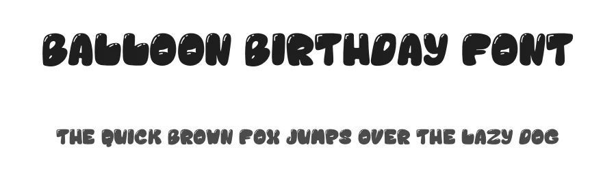 Balloon Birthday Font by imamfathoni0 — Display Font
