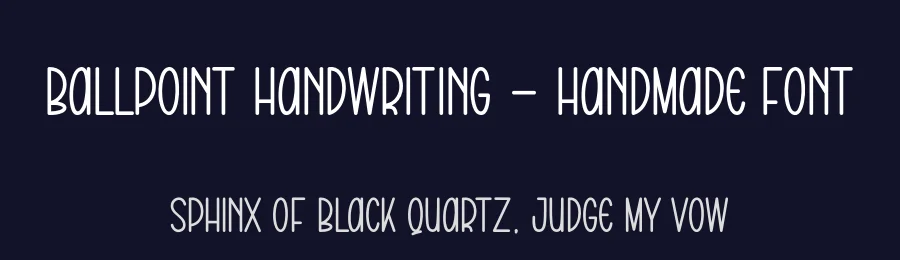 Ballpoint Handwriting – Handmade Font by andikastudio — Display Font — thumbnail 2