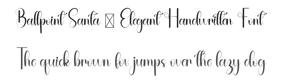 Ballpoint Santa – Elegant Handwritten Font by freshtypeink — Script Handwritten Font