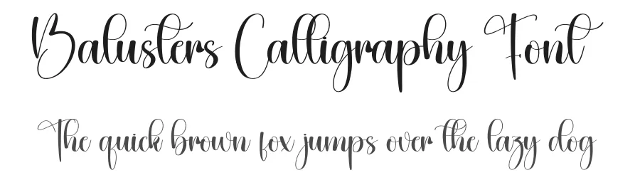 Balusters Calligraphy Font by creativeletter — Script Handwritten Font