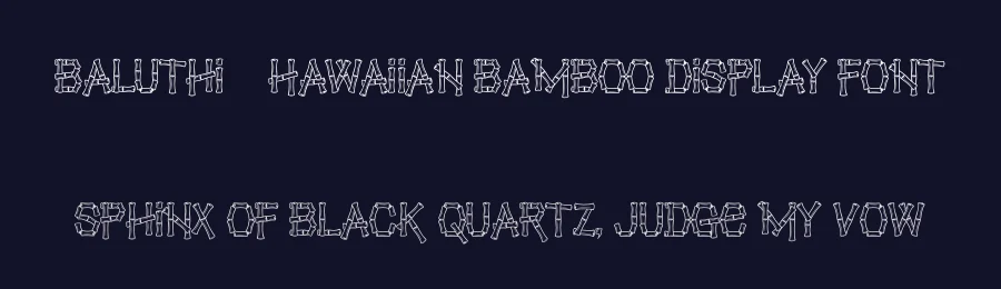 Baluthi – Hawaiian Bamboo Display Font by Artisan Template — Decorative Font — thumbnail 2