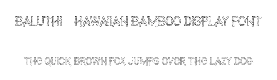 Baluthi – Hawaiian Bamboo Display Font by Artisan Template — Decorative Font