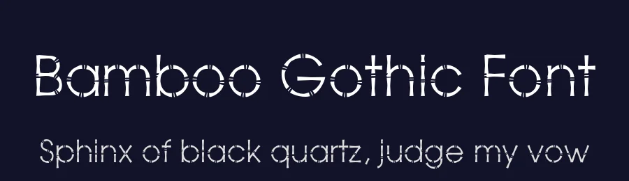 Bamboo Gothic Font by George Williams — Display Font — thumbnail 2