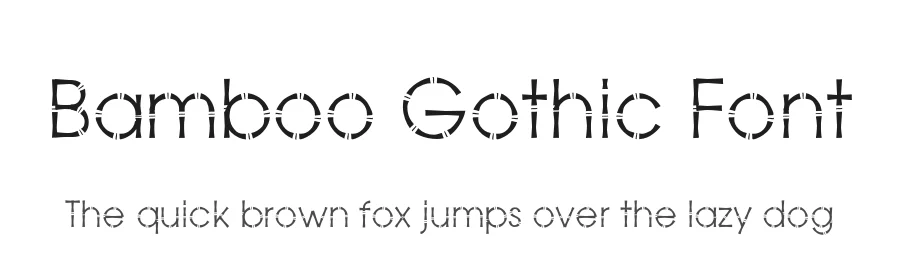 Bamboo Gothic Font by George Williams — Display Font