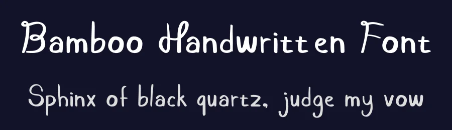 Bamboo Handwritten Font by imamfathoni0 — Script Handwritten Font — thumbnail 2