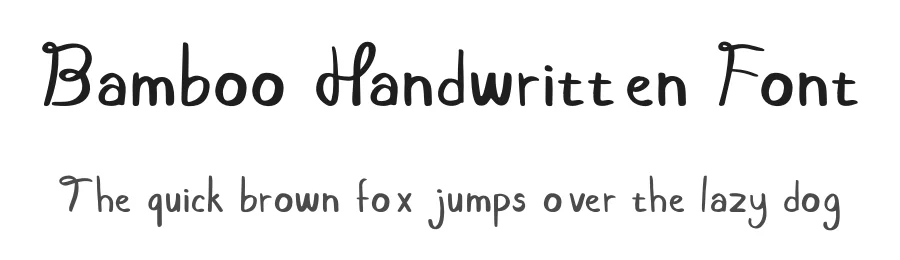 Bamboo Handwritten Font by imamfathoni0 โ Script Handwritten Font